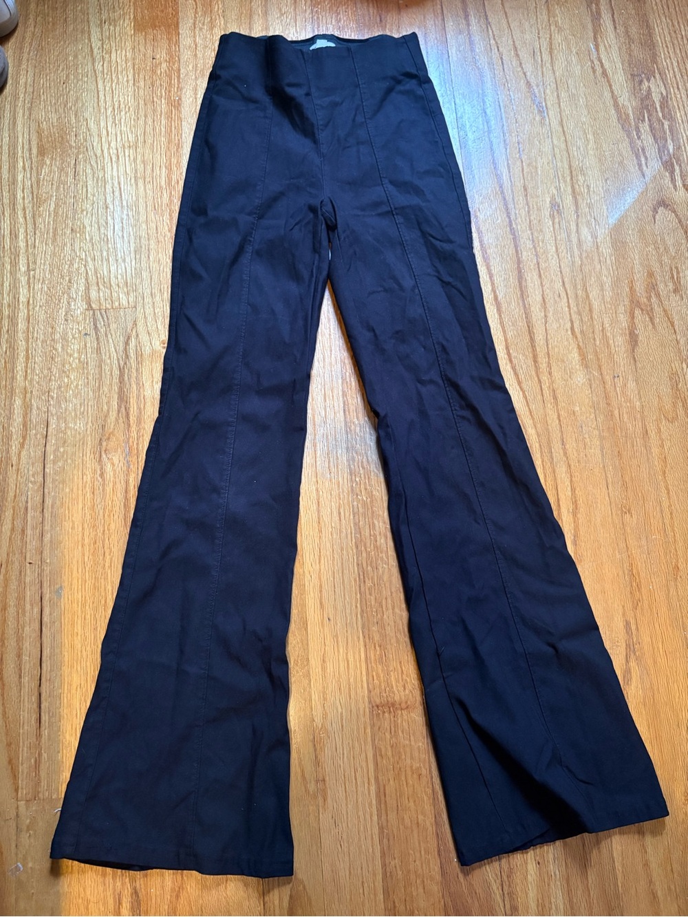 Garage Black High-Rise Flare Pants